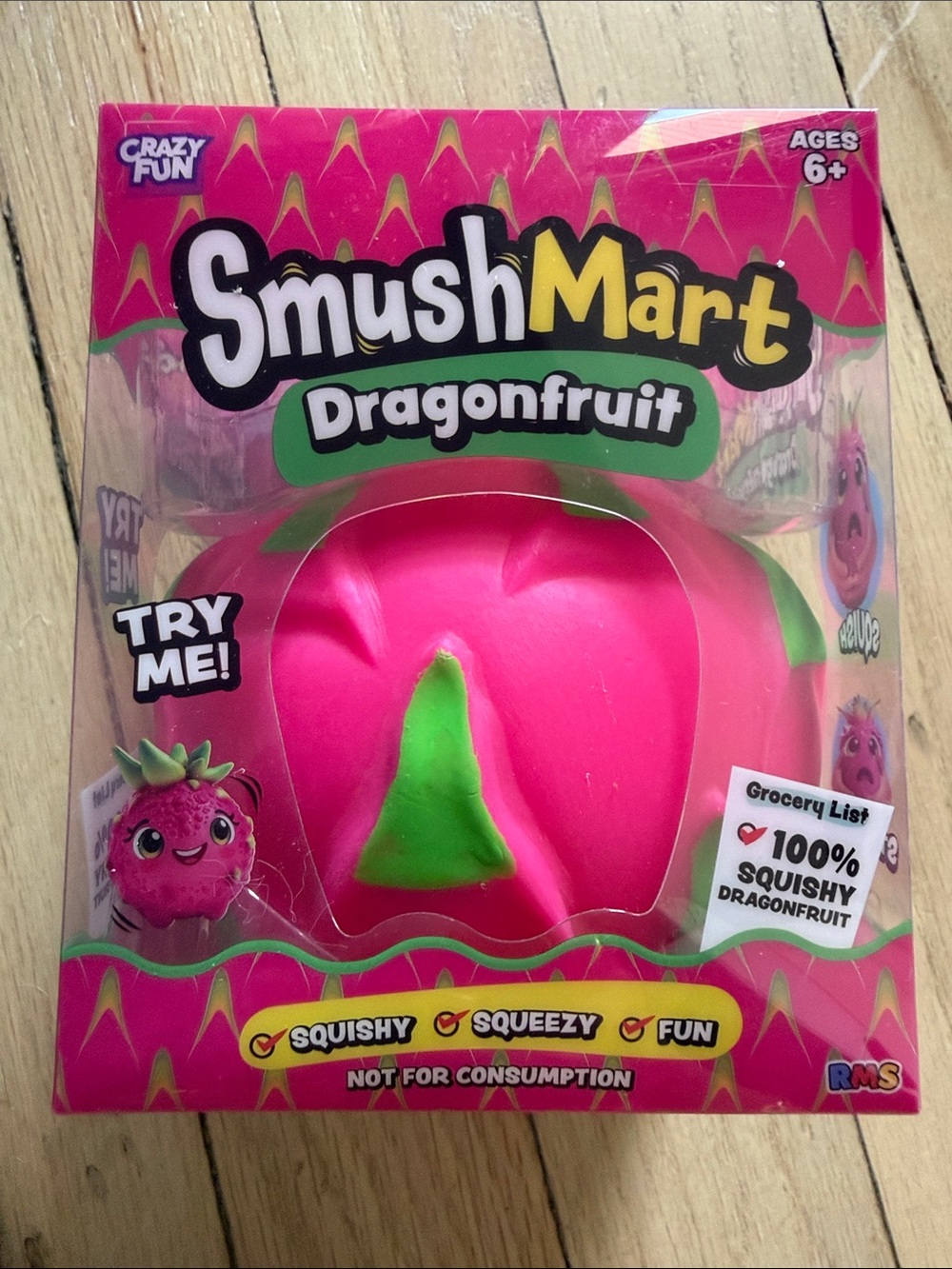 🔥 VIRAL RARE SmushMart Dragonfruit!!! Pink Squishy Toy! Authentic! New in box!
